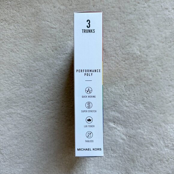 NWT authentic MICHAEL KORS Black PERFORMANCE Poly TRUNKS Size M - Picture 2 of 6